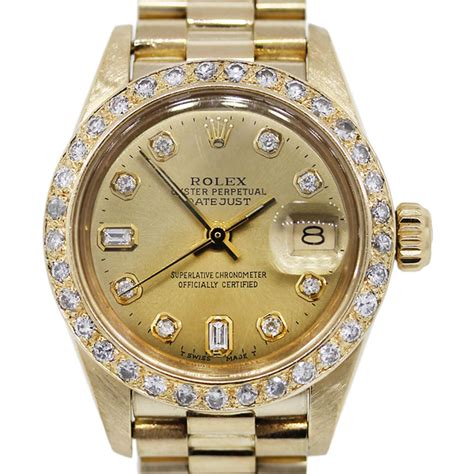 gold presidential rolex women's|Altro.